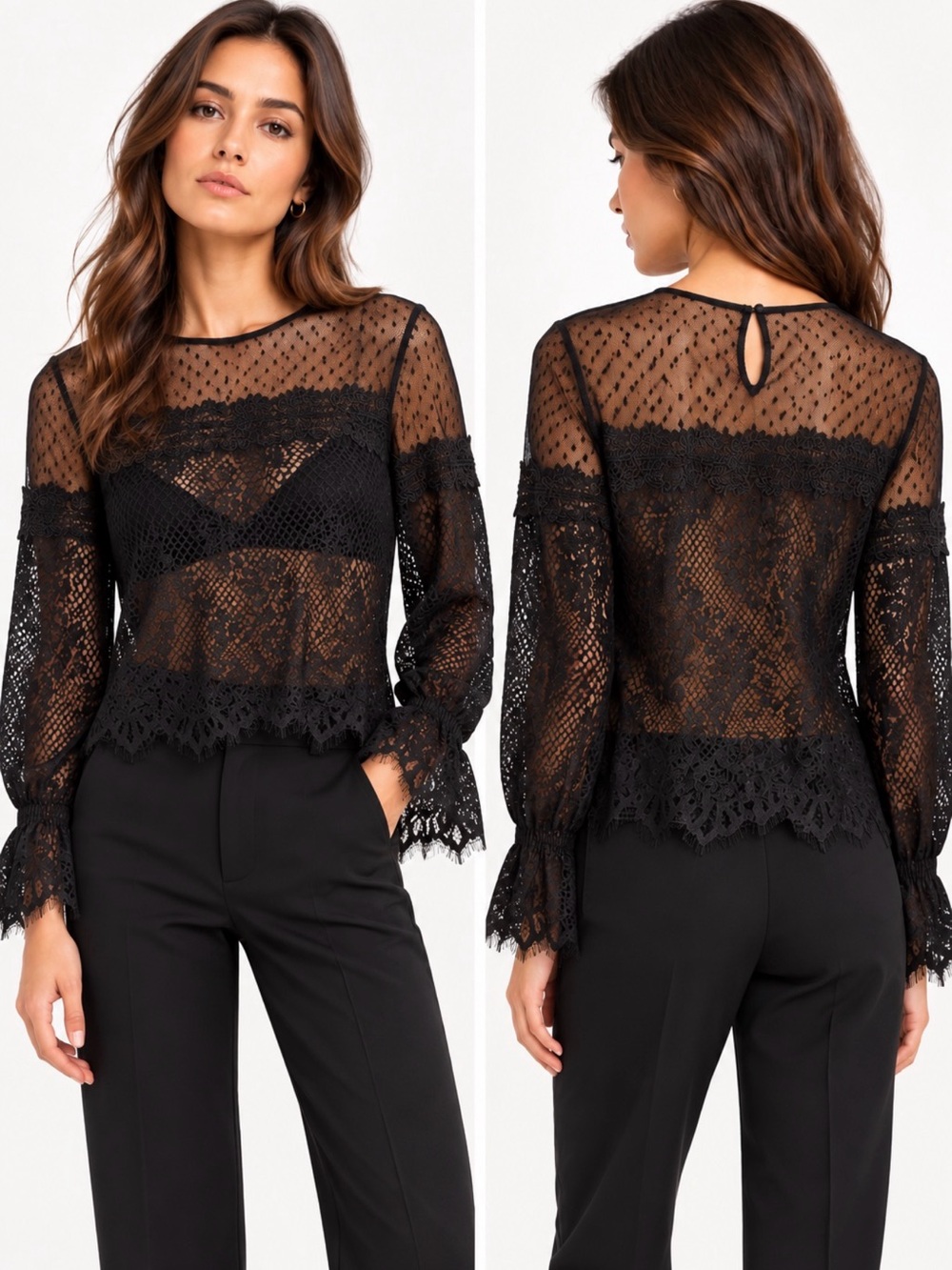 Maje Larita lace top